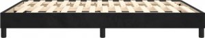 vidaXL vidaXL Łóżko kontynentalne, czarne, obite aksamitem, 140x190 cm 6