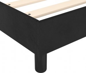 vidaXL vidaXL Łóżko kontynentalne, czarne, obite aksamitem, 140x190 cm 7