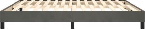 vidaXL vidaXL Łóżko kontynentalne, ciemnoszare, obite aksamitem, 160x200 cm 6
