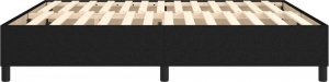 vidaXL Łóżko kontynentalne, czarne, tapicerowane tkaniną, 180x200 cm 6