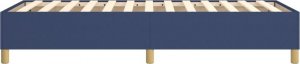 vidaXL Łóżko kontynentalne, niebieskie, obite tkaniną, 90x190 cm 6