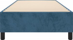 vidaXL vidaXL Łóżko kontynentalne, ciemnoniebieska, 90x200cm, obite aksamitem 5