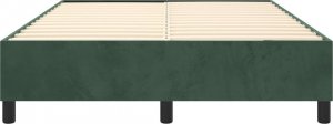 vidaXL vidaXL Łóżko kontynentalne, ciemnozielona, 140x190 cm, obite aksamitem 5
