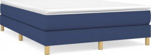 vidaXL vidaXL Łóżko kontynentalne z materacem, niebieskie, tkanina 140x200 cm 2