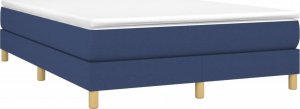 vidaXL vidaXL Łóżko kontynentalne z materacem, niebieskie, tkanina 140x200 cm 3
