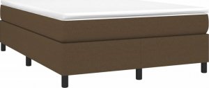 vidaXL vidaXL Łóżko kontynentalne z materacem, brązowe, tkanina, 140x200 cm 3