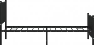 vidaXL vidaXL Metalowa rama łóżka z wezgłowiem i zanóżkiem, czarna, 100x190cm 6