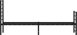 vidaXL vidaXL Metalowa rama łóżka z wezgłowiem i zanóżkiem, czarna, 100x190cm 7