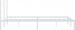 vidaXL vidaXL Metalowa rama łóżka z wezgłowiem, biała, 183x213 cm 7
