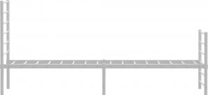 vidaXL vidaXL Metalowa rama łóżka z wezgłowiem i zanóżkiem, biała, 100x200 cm 7