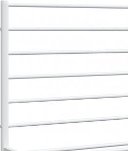 vidaXL vidaXL Metalowa rama łóżka z wezgłowiem i zanóżkiem, biała, 193x203 cm 9