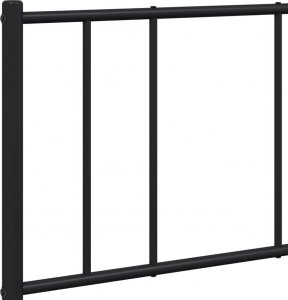 vidaXL vidaXL Metalowa rama łóżka z wezgłowiem i zanóżkiem, czarna, 135x190cm 9