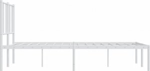 vidaXL vidaXL Metalowa rama łóżka z wezgłowiem, biała, 160x200 cm 7
