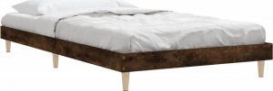 vidaXL vidaXL Rama łóżka, przydymiony dąb, 90x190 cm, materiał drewnopochodny 5