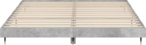 vidaXL vidaXL Rama łóżka, szarość betonu, 120x200 cm, materiał drewnopochodny 6