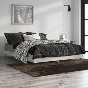 vidaXL vidaXL Rama łóżka, szary dąb sonoma, 140x190cm materiał drewnopochodny 4