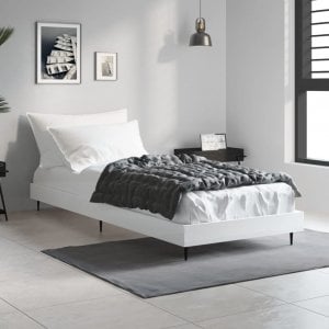 vidaXL vidaXL Rama łóżka, biała, 75x190 cm, materiał drewnopochodny 1