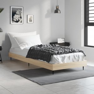 vidaXL vidaXL Rama łóżka, dąb sonoma, 75x190 cm, materiał drewnopochodny 1