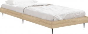 vidaXL vidaXL Rama łóżka, dąb sonoma, 75x190 cm, materiał drewnopochodny 3