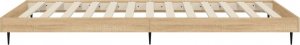 vidaXL vidaXL Rama łóżka, dąb sonoma, 75x190 cm, materiał drewnopochodny 7