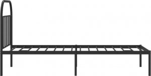 vidaXL vidaXL Metalowa rama łóżka z wezgłowiem, czarna, 90x190 cm 7