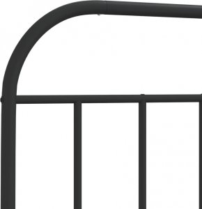 vidaXL vidaXL Metalowa rama łóżka z wezgłowiem, czarna, 90x200 cm 9