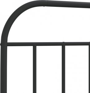 vidaXL vidaXL Metalowa rama łóżka z wezgłowiem, czarna, 100x200 cm 9