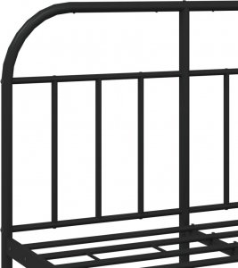 vidaXL vidaXL Metalowa rama łóżka z wezgłowiem, czarna, 120x190 cm 9