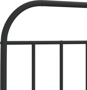 vidaXL vidaXL Metalowa rama łóżka z wezgłowiem i zanóżkiem, czarna, 90x190 cm 9