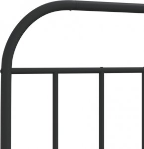 vidaXL vidaXL Metalowa rama łóżka z wezgłowiem i zanóżkiem, czarna, 100x190cm 9