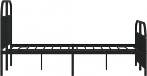 vidaXL vidaXL Metalowa rama łóżka z wezgłowiem i zanóżkiem, czarna, 120x190cm 7