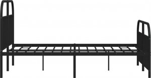 vidaXL vidaXL Metalowa rama łóżka z wezgłowiem i zanóżkiem, czarna, 135x190cm 7