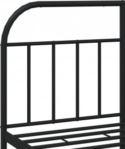 vidaXL vidaXL Metalowa rama łóżka z wezgłowiem i zanóżkiem, czarna, 140x190cm 9
