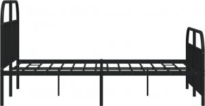 vidaXL vidaXL Metalowa rama łóżka z wezgłowiem i zanóżkiem, czarna, 180x200cm 7
