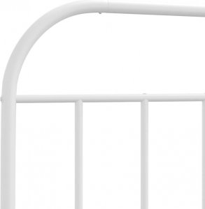 vidaXL vidaXL Metalowa rama łóżka z wezgłowiem, biała, 75x190 cm 9