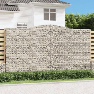 vidaXL vidaXL Kosze gabionowe, 5 szt, 400x30x220/240 cm, galwanizowane żelazo 1