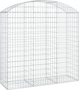 vidaXL vidaXL Łukowaty kosz gabionowy 150x50x140/160 cm, galwanizowane żelazo 2