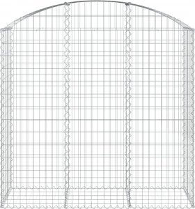 vidaXL vidaXL Łukowaty kosz gabionowy 150x50x140/160 cm, galwanizowane żelazo 3