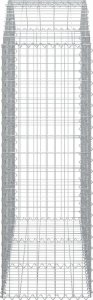 vidaXL vidaXL Łukowaty kosz gabionowy 150x50x140/160 cm, galwanizowane żelazo 4