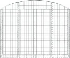 vidaXL Łukowaty kosz gabionowy 200x30x140/160 cm, galwanizowane żelazo 3