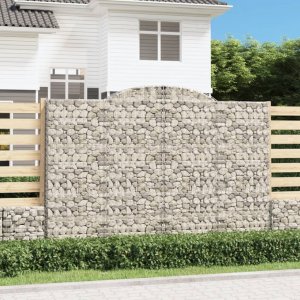 vidaXL vidaXL Łukowaty kosz gabionowy 300x30x200/220 cm, galwanizowane żelazo 1