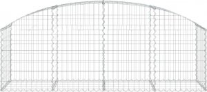 vidaXL vidaXL Łukowaty kosz gabionowy, 200x50x60/80 cm, galwanizowane żelazo 3