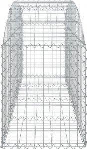 vidaXL vidaXL Łukowaty kosz gabionowy, 200x50x60/80 cm, galwanizowane żelazo 4