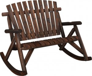 vidaXL vidaXL 2-osobowa ławka ogrodowa, bujana, 123x96x102 cm, świerkowa 2