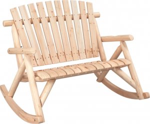 vidaXL vidaXL 2-osobowa ławka ogrodowa, bujana, 123x96x102 cm, świerkowa 2