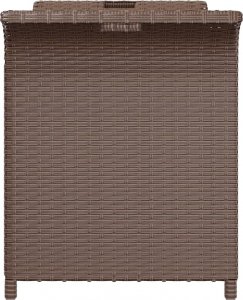 vidaXL Ławka ogrodowa z poduszką, brązowa, 116x46x57 cm, polirattan 4