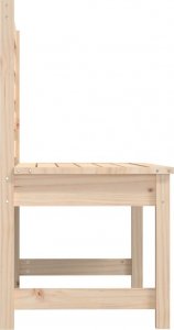 vidaXL Ławka ogrodowa, 109 cm, lite drewno sosnowe 5
