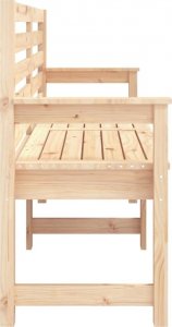 vidaXL vidaXL Ławka ogrodowa, 159,5x48x91,5 cm, lite drewno sosnowe 5