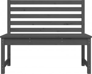 vidaXL vidaXL Ławka ogrodowa, szara, 109 cm, lite drewno sosnowe 4
