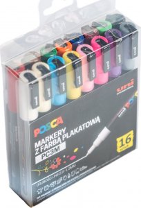 Uni Marker UNI POSCA PC-3M zestaw 16szt PLASTIKOWE 2